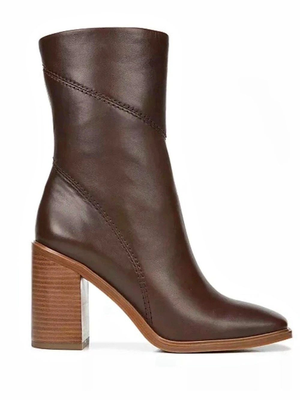 Franco Sarto Brown Heeled Mid Calf Boots Like New